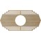 Ekena Millwork Chrysler Wood Fretwork Pierced Ceiling Medallion, Hickory, 28"W x 14"H x 7 3/8"ID x 1/4"T CMWP28X14X0250CSHI - alternate 5